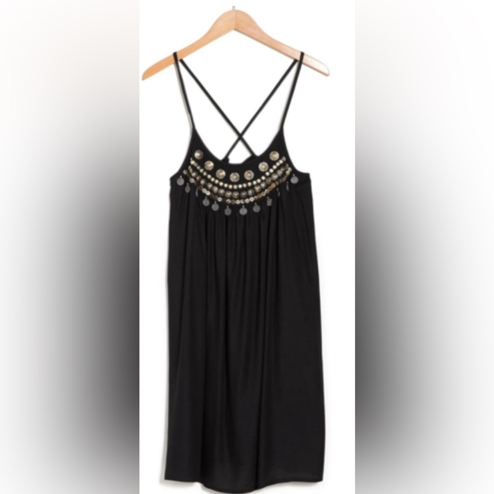 Area Stars Marrakesh Embellished Black Mini Dress Size Medium (8-10) NWT